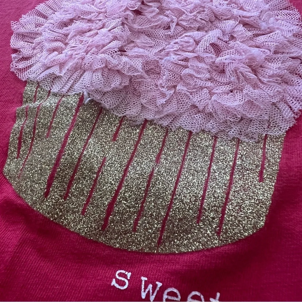Baby Gap Cupcake Embroidered Tulle Longsleeve Shirt Size 2T